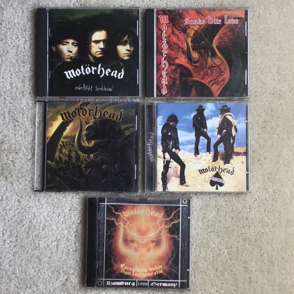 5 Vintage Motörhead CDs, 1996-2000